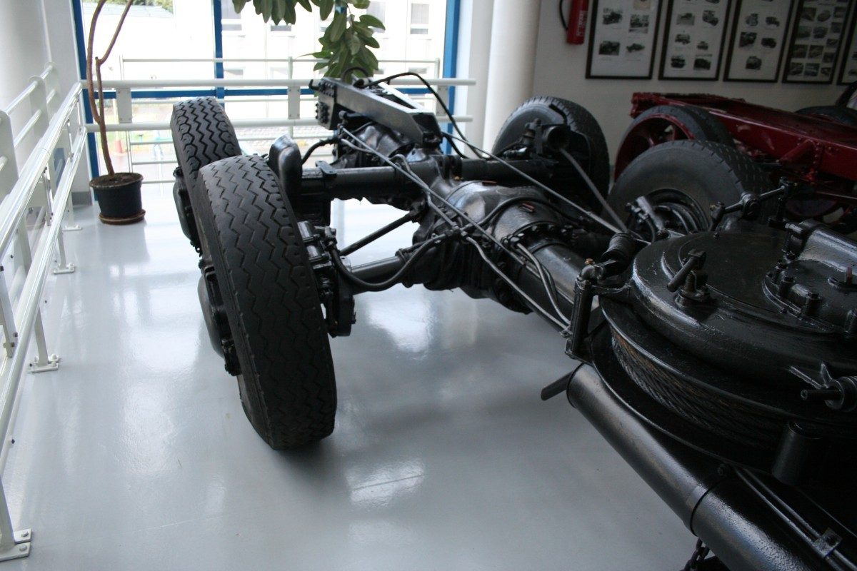 Tatra backbone chassis on display